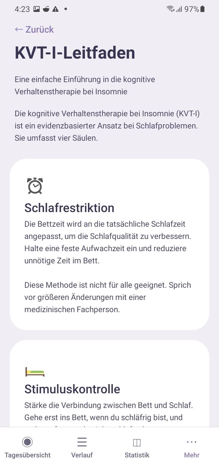 Kognitive Verhaltenstherapie bei Insomnie, einfach erklärt.