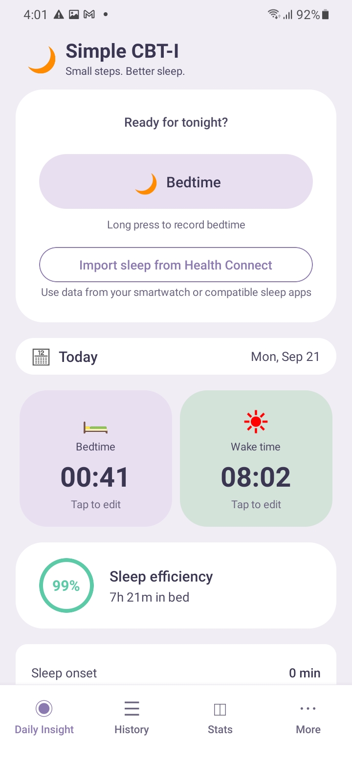 Sleep Journal — Daily Insight