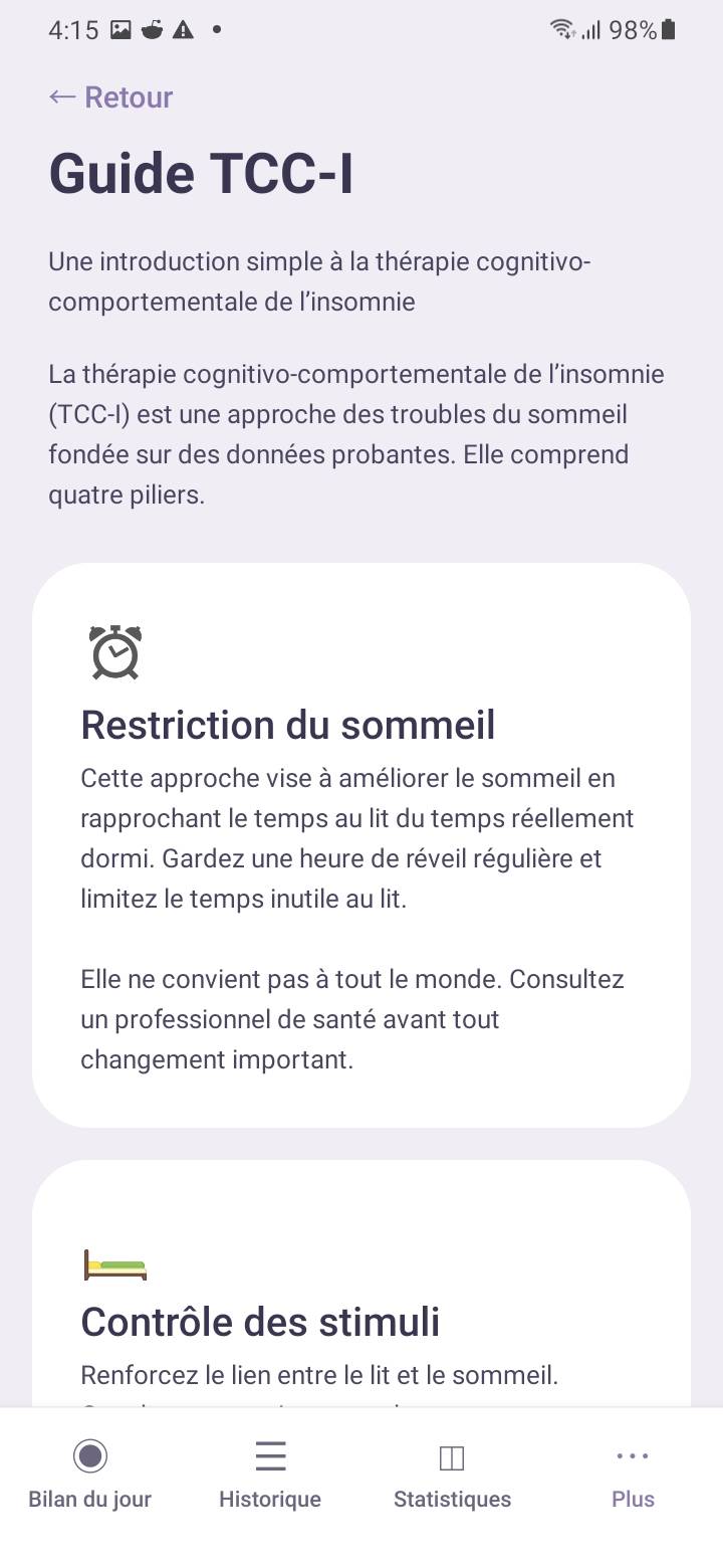La thérapie cognitivo-comportementale de l'insomnie, expliquée simplement.