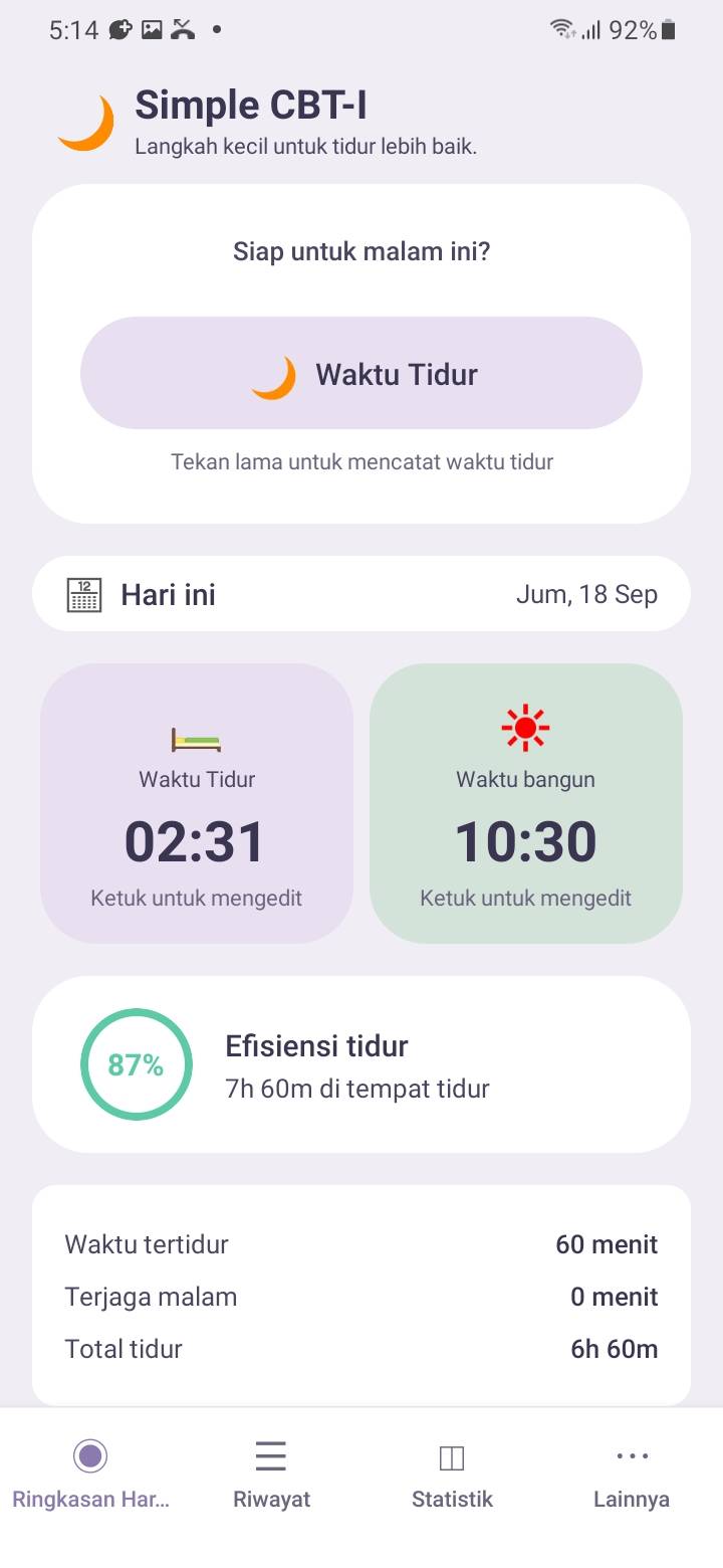 Jurnal tidur — Daily Insight