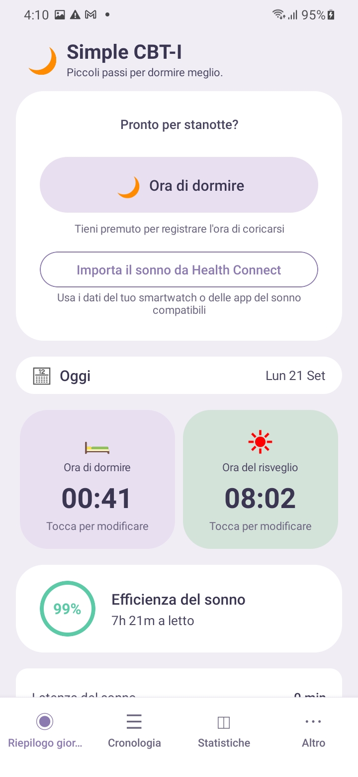 Diario del sonno — Daily Insight